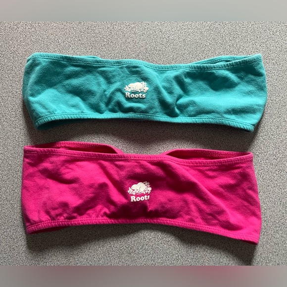 Two Roots Canada Bandeau Pink & Green Size Small - Picture 2 of 6